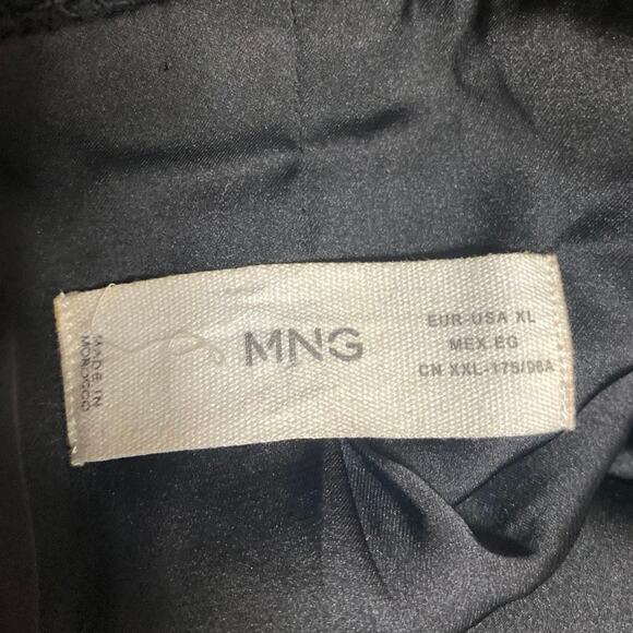 MNG Mango Women's Black Double Breasted Long Sleeve Pea Coat Jacket Size XL - Picture 3 of 4